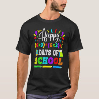 Camiseta Feliz 100 Dias De Escola 100ª Equação Matemática E