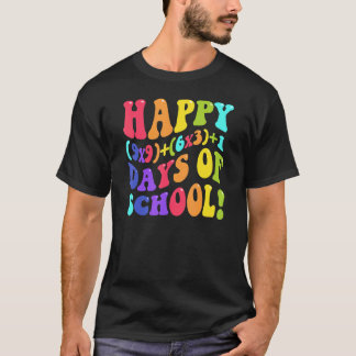 Camiseta Feliz 100 Dias De Escola 100º Dia Professor Matemá