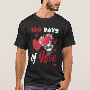 Camiseta Feliz 100 dias de escola 100 dias de amor Pan