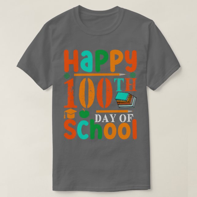 Camiseta Feliz 100 dias de escola 48 (Frente do Design)