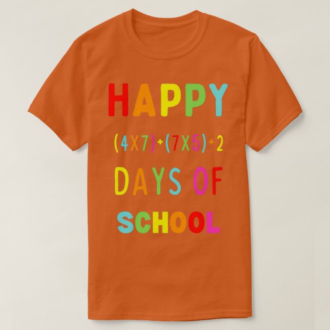Camiseta Feliz 100 dias de escola 49 (Frente do Design)