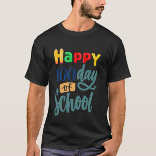 Camiseta Feliz 100 Dias de Escola Amante professor aluno di