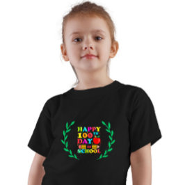 Camiseta Feliz 100 dias de escola! Celebração da Criança