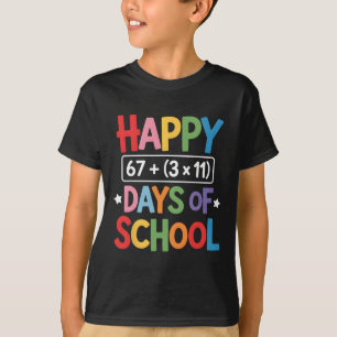 Camiseta Feliz 100 Dias De Escola Equação Matemática 100º D
