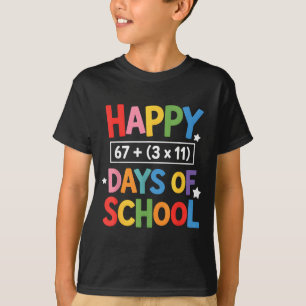 Camiseta Feliz 100 Dias De Escola Equação Matemática 100º D