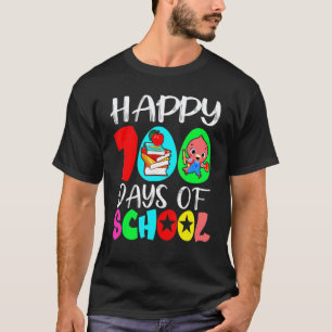 Camiseta Feliz 100 Dias De Escola Farto Aluno Professor 100
