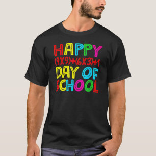 Camiseta Feliz 100 Dias De Escola Fórmula Matemática Do 100