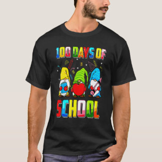 Camiseta Feliz 100 Dias De Escola Gnome Para Professor Alun