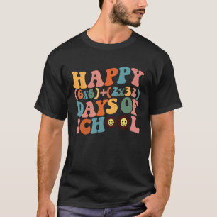 Camiseta Feliz 100 dias de escola Groovy apresenta professo