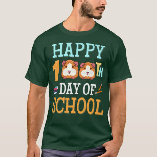 Camiseta Feliz 100 Dias De Escola Guiné Porfeito Para Ki