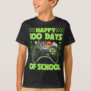 Camiseta Feliz 100 Dias De Escola Para Crianças Videos gam