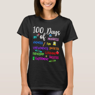Camiseta Feliz 100 Dias De Escola Professor Criança Menino