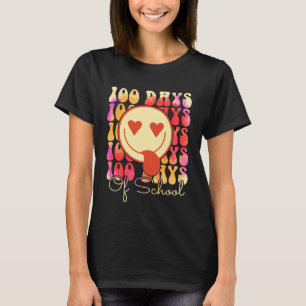 Camiseta Feliz 100 Dias De Escola Professor Crianças Feliz