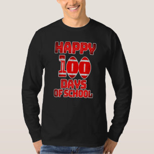 Camiseta Feliz 100 Dias De Estudante De Futebol Escolar São