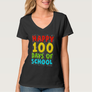 Camiseta Feliz 100 Dias De Estudante Escolar 100º Dia