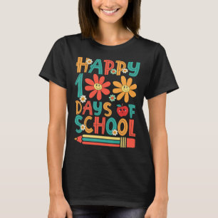 Camiseta Feliz 100 Dias De Estudante Escolar 100º Dia