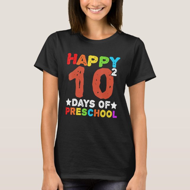 Camiseta Feliz 100 Dias De Forma De Matemática Do Professor (Frente)