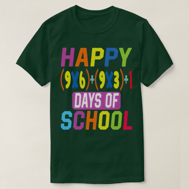 Camiseta Feliz 100 Dias De Fórmula De Matemática Escolar 10 (Frente do Design)