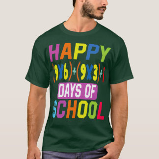 Camiseta Feliz 100 Dias De Fórmula De Matemática Escolar 10