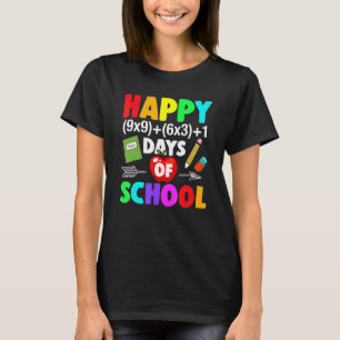 Camiseta Feliz 100 Dias De Fórmula De Matemática Escolar 10