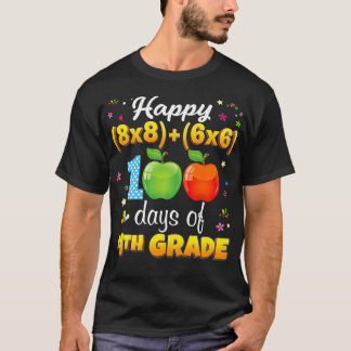 Camiseta Feliz 100 Dias De Fórmula Matemática Do 4º Ano 100