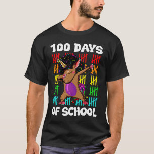 Camiseta Feliz 100 Dias De Meninas Escolares Após Dabbing U
