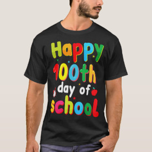 Camiseta Feliz 100 Dias De Meninas Escolares Crianças Unicó