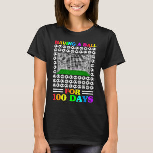 Camiseta Feliz 100 Dias de Professora do 100º Dia de Futebo