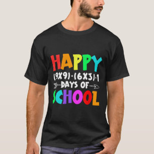 Camiseta Feliz 100 Dias De Professores De Fórmula De Matemá