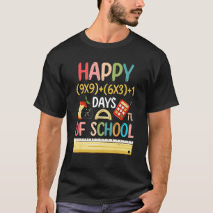 Camiseta Feliz 100 Dias De Professores Matemáticas Meninas
