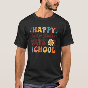Camiseta Feliz 100 Dias De Retrô De Fórmula Matemática Da E