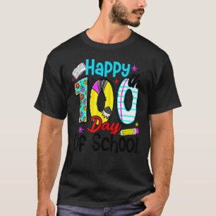 Camiseta Feliz 100 Dias De Sorriso Escolar Para Estudante E