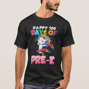 Camiseta Feliz 100 Dias de Unicórnio Mágico de Aprendizado
