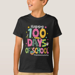 Camiseta Feliz 100 Dias De Vida De Professor Substituto Esc
