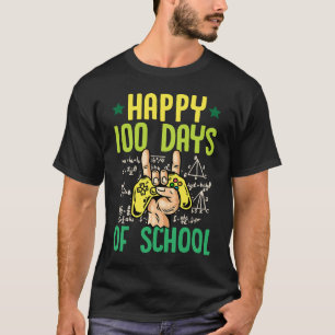 Camiseta Feliz 100 Dias De Vídeo Games Gamer Matemática Pro