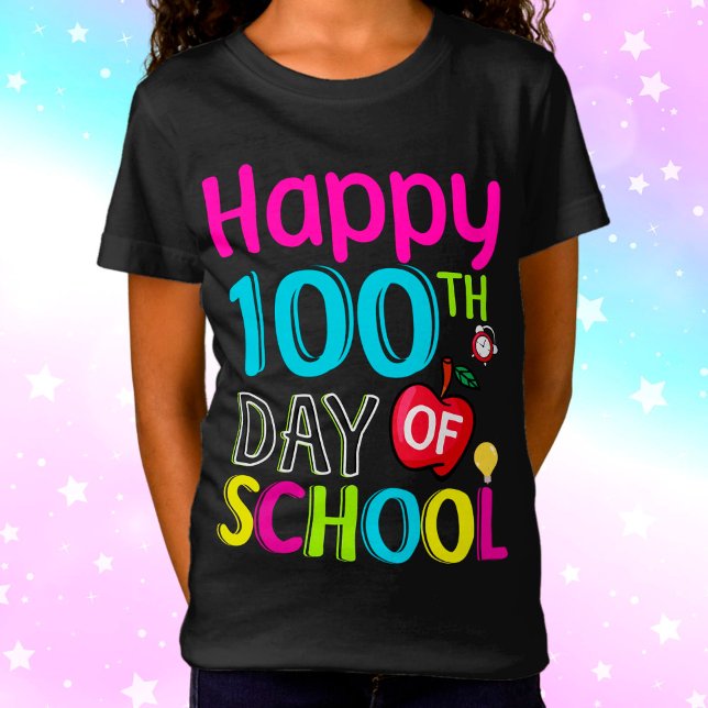 Camiseta Feliz-100-o-dia-da-escola (Criador carregado)
