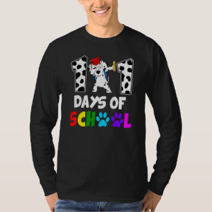 Camiseta Feliz 101 dias de Cachorros de Ensino Curtos Atrae