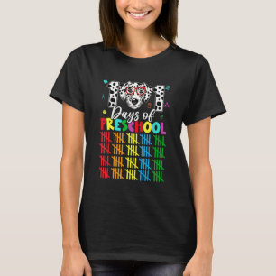 Camiseta Feliz 101 dias de cozinha pré-escolar Cachorro 100