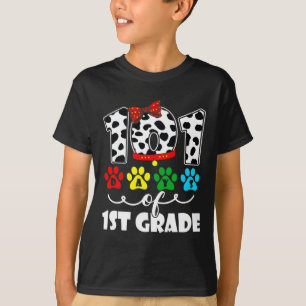 Camiseta Feliz 101 Dias de Escola 1rua Cão 100 Dias Intelig