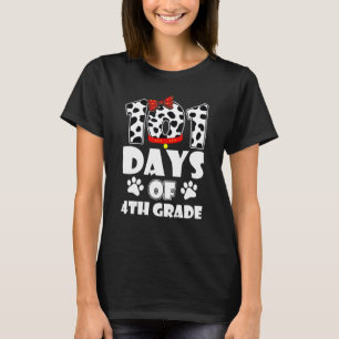 Camiseta Feliz 101 dias de escola 4º ano Cachorro 100 dias 