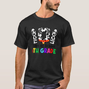 Camiseta Feliz 101 dias de escola 4º ano Cachorro 100 dias