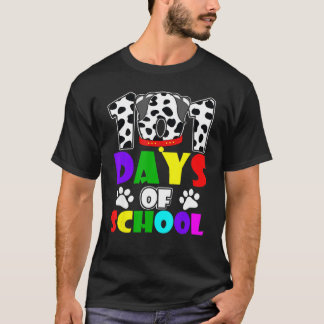 Camiseta Feliz 101 Dias De Estudantes De Cachorro Ou Profes