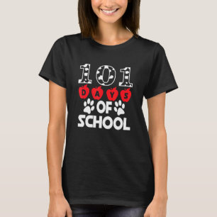 Camiseta Feliz 101 Dias De Professores De Cães Escolares Es