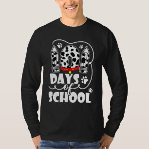 Camiseta Feliz 101 Dias Escola Amante de Cães Aluno ou Prof