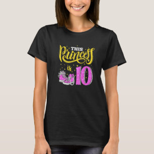 Camiseta Feliz 10.º aniversário para raparigas tênis - Pera
