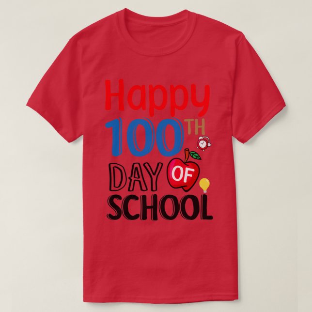 CAMISETA FELIZ 10.º DIA DA ESCOLA (Frente do Design)