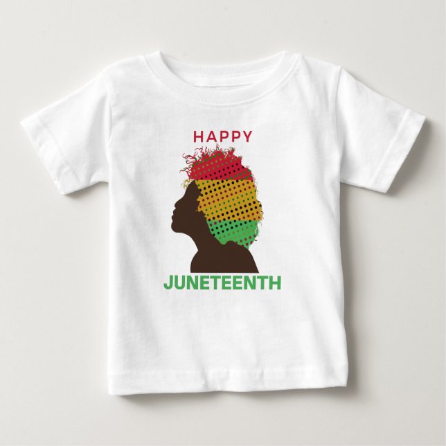 Camiseta Feliz 10 de junho, mês da história negra (Frente)
