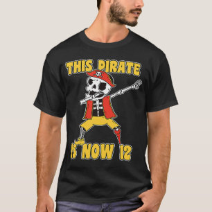 Camiseta Feliz 12 Aniversário de 12 Anos Pirata 12 Birthd
