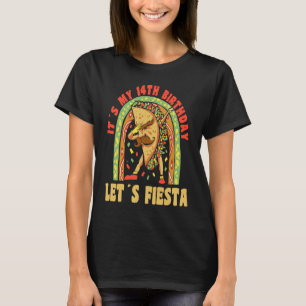 Camiseta Feliz 14 de aniversário 14 anos Dabbing Taco Fiest