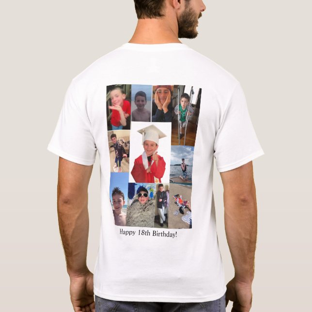 Camiseta Feliz 18º Aniversário Evan!  (Verso)